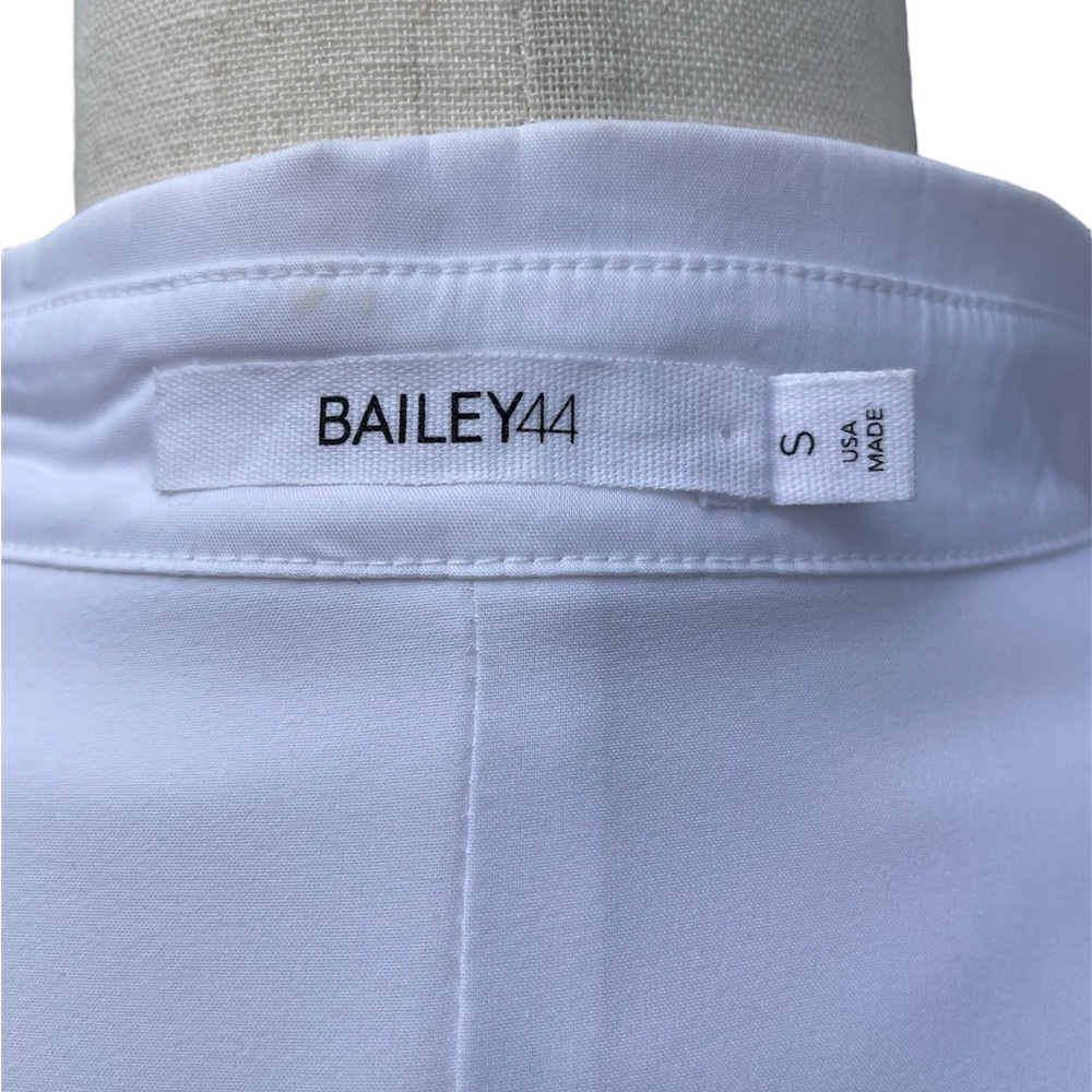 Bailey 44 Shirt Dress Black White sleeveless button up with faux leather Small - Picture 15 of 16
